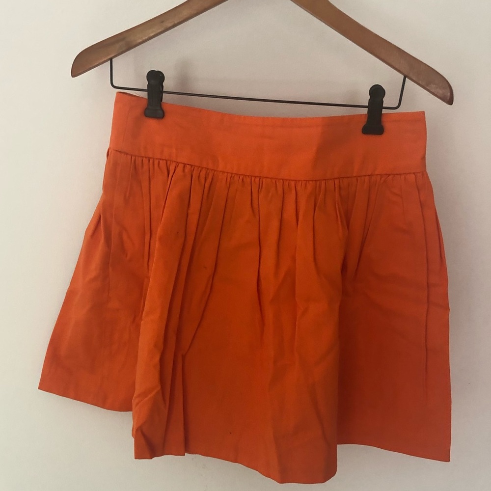 Zara orange mini skirt